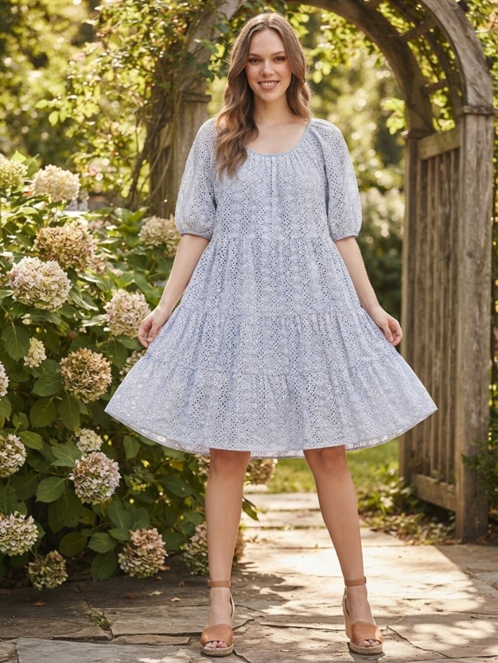 Joe Fresh | Jillian Harris | Eyelet Blue Skies Dress | M
